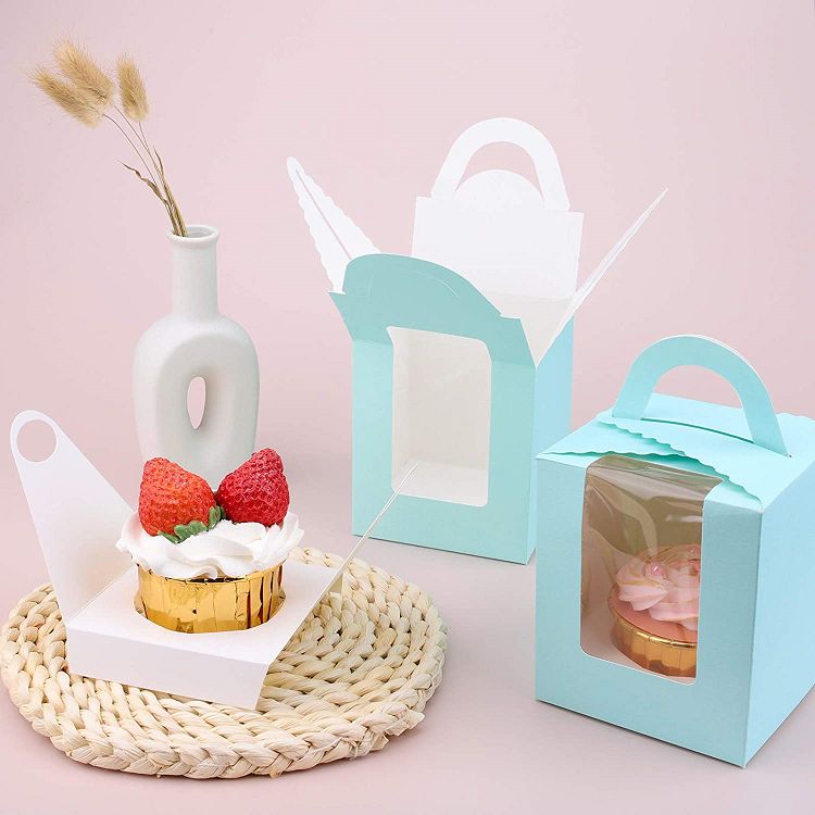 Gwo fòs PET Window Tall Cake Box