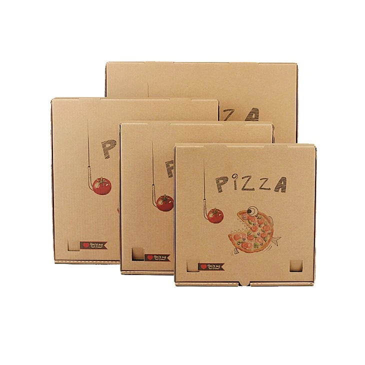 Pwofesyonèl Custom High Quality Pizza Box Koulè Kat Box