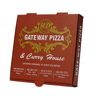 Manje Klas anbalaj bwat Custom Corrugated Pizza Box